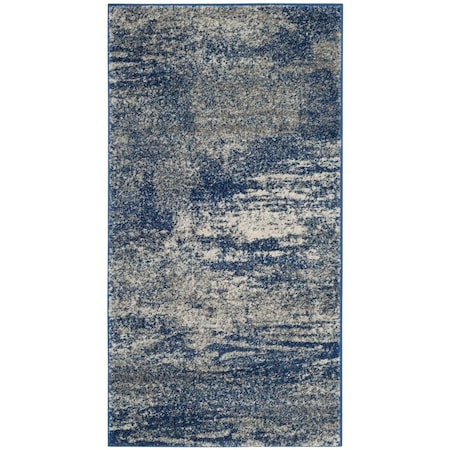 Safavieh Evoke Power Loomed Rectangle Area Rug, Navy and Ivory - 11 x 15 ft. EVK272A-1115